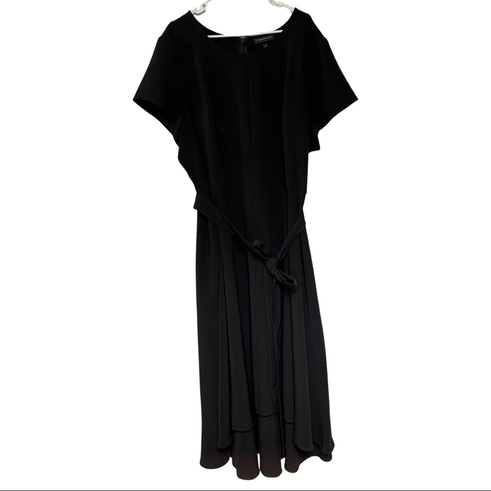 🔴SOLD🔴Lane Bryant Black Lena High-Low Midi Dress size 28 - Picture 4 of 8